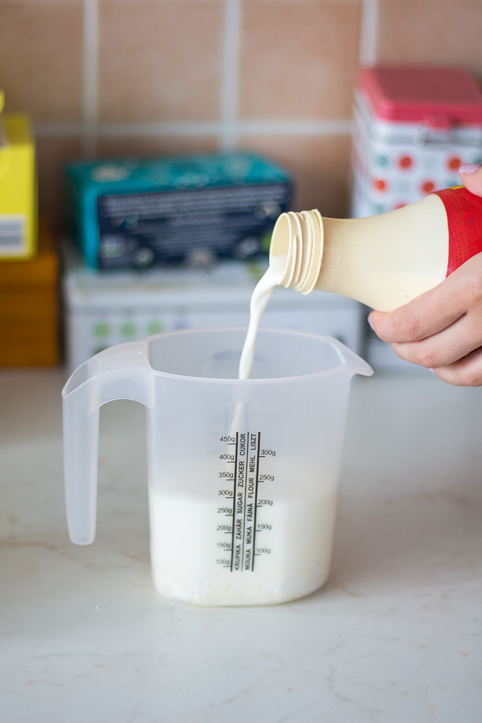 pouring milk