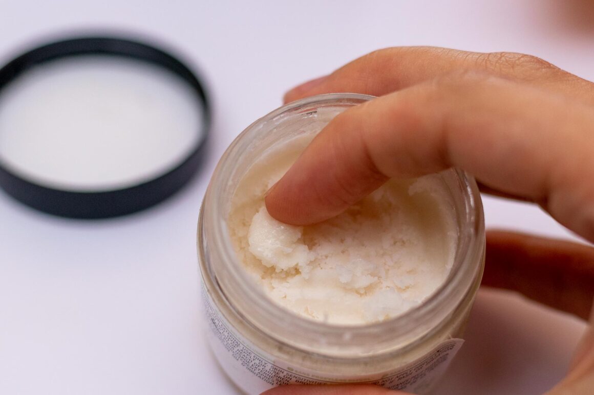 natural deodorant texture close up